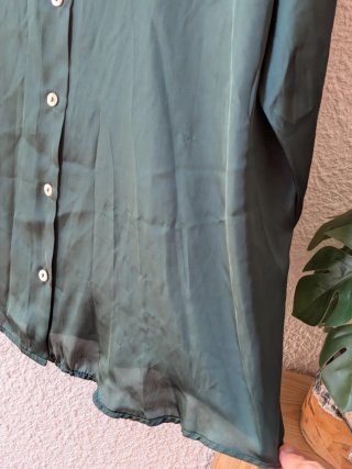 Camisa Zara verde botella Talla XXL