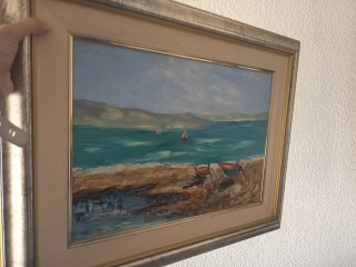 Cuadro Marino con Barcos