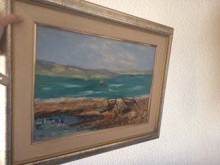 Cuadro Marino con Barcos