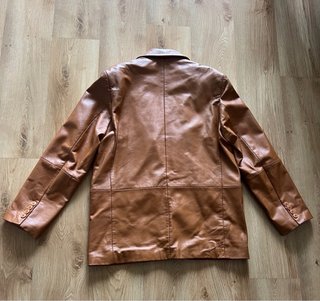 Chaqueta de piel hombre marrón talla 54
