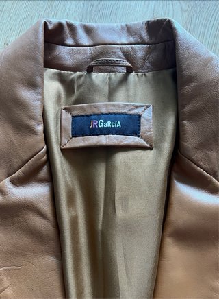 Chaqueta de piel hombre marrón talla 54