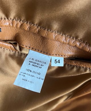 Chaqueta de piel hombre marrón talla 54