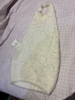 Top con pelo Zara con schiena scoperta
