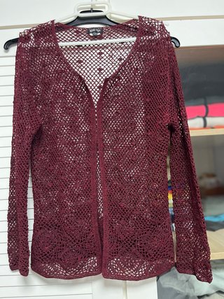 MANGO Chaqueta de punto roja talla única