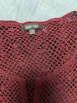 MANGO Chaqueta de punto roja talla única