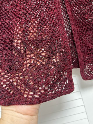 MANGO Chaqueta de punto roja talla única
