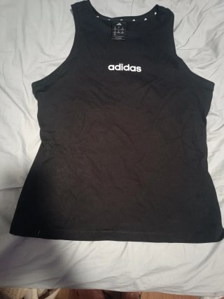Camiseta tirantes Adidas negra Talla M