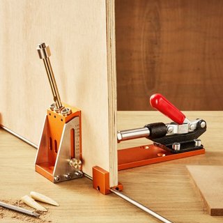Kit de Plantilla de Agujeros de Pocket, 34 Pcs Sistema de Plantilla de Agujeros de Pocket con C-clamp de 27.9 cm, Accesorio, Brocas de Paso, Llaves, Anillos de Detención de Taladro, Puntas de Cond...