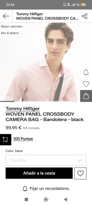 Bandolera Tommy Hilfiger Negra Hombre