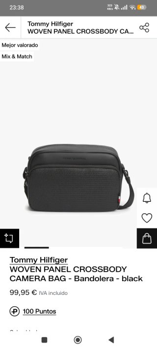 Bandolera Tommy Hilfiger Negra Hombre