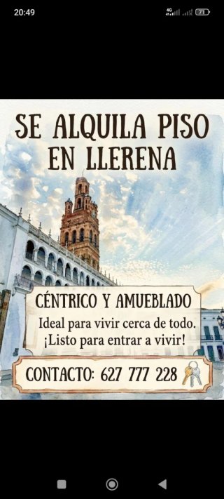 Alquiler piso En Llerena
