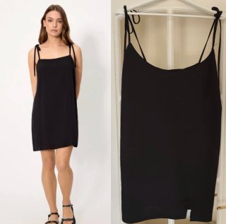 Vestido rosa tirantes capa