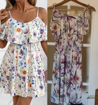 Vestido rosa tirantes capa
