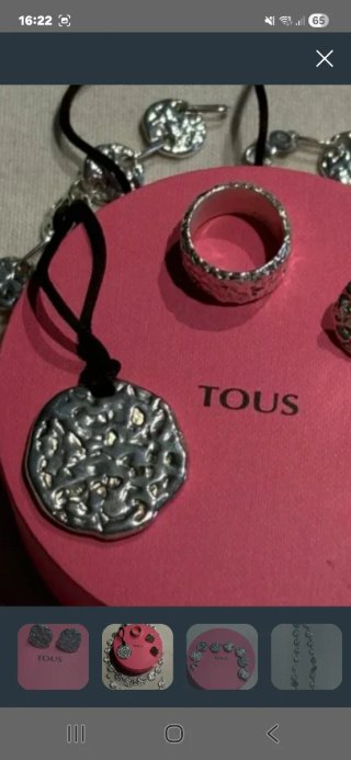 Pendientes Tous Duna plata 925 con Relieve