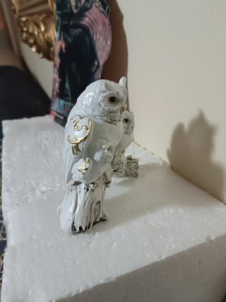 Figura búho madre con crías 11cm adornos y decorac