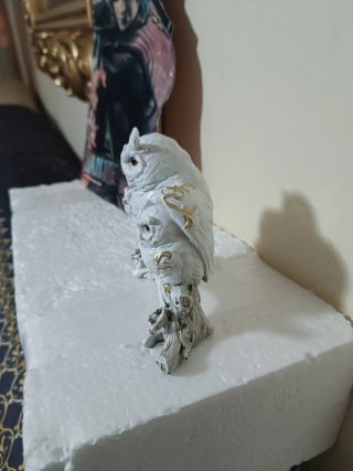 Figura búho madre con crías 11cm adornos y decorac