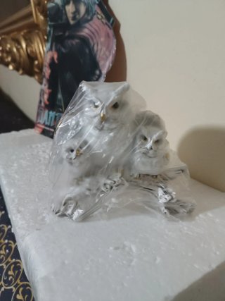 Figura búho madre con crías 11cm adornos y decorac