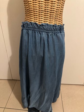 Gonna jeans vita arricciata taglia unica