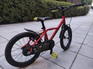 Bicicleta Btwin Racing 16 Roja Aluminio