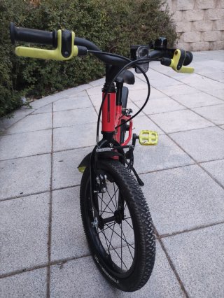 Bicicleta Btwin Racing 16 Roja Aluminio