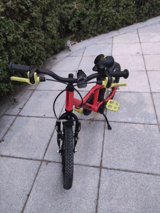 Bicicleta Btwin Racing 16 Roja Aluminio