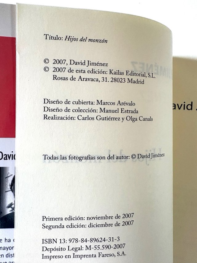 HIJOS DEL MONZÓN David Jiménez Kailas Editorial