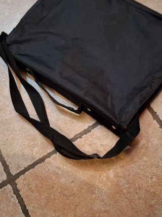Borsa porta PC nera con interno rosso