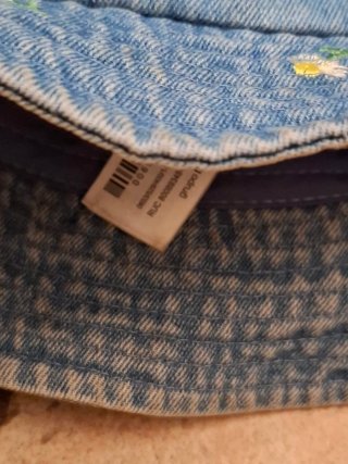 Cappellino bimba Zara jeans fiori 50 cm