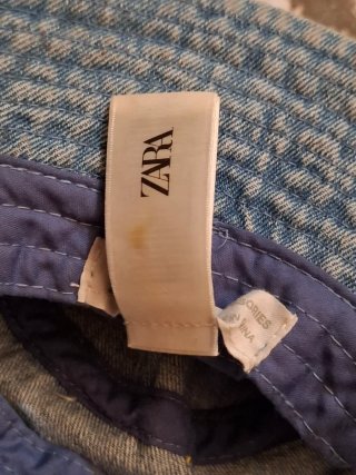Cappellino bimba Zara jeans fiori 50 cm