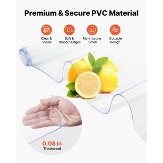 Cortina in PVC per Porta 106.7x213.4 cm Freezer Plastica Trasparente