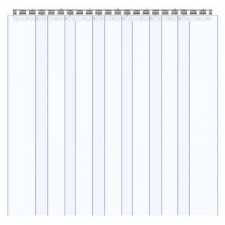 Cortina in PVC per Porta 106.7x213.4 cm Freezer Plastica Trasparente