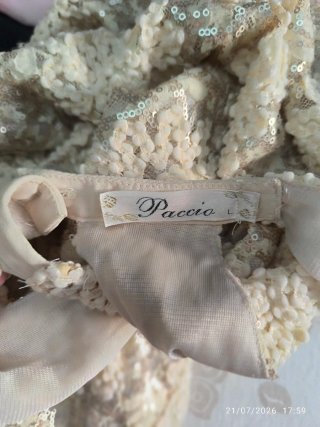Abito in pizzo argento e bianco