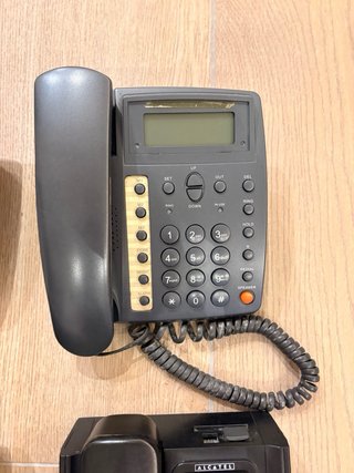 Lote 4 Teléfonos Fijos Daewoo Alcatel Gris Negro