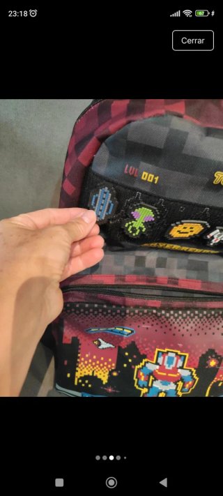 Mochila Totto Infantil Diseño Pixelado