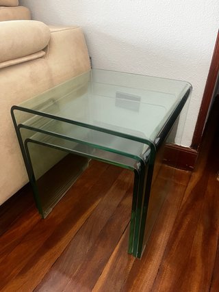 Juego 3 mesas nido cristal