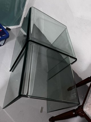 Juego 3 mesas nido cristal