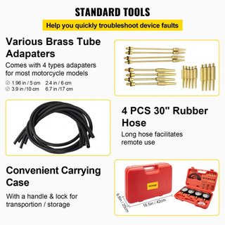 Kit de Herramientas para Sincronización de Carburadores de Vacío de Combustible con Manguera de Caucho
