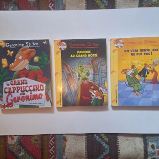 Lote de 3 libros en francés de Geronimo Stilton
