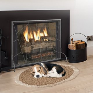 Pantalla de Chimenea de Panel Único, Pantalla de Chimenea de Malla de Hierro Resistente, Cubierta de Protección contra Chispas de 906(L) x720(H)MM, Instalación Simple, Rejilla de Fuego Independien...
