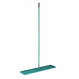 Rastrillo Nivelador de Césped, Herramienta de Nivelación de Césped de 121.9 x 25.4 cm, Nivelador de Césped de Alta Resistencia con Mango Extendido de Acero de 198.1 cm, Rastrillo Nivelador para Ja...