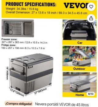 Nevera VEVOR 45L