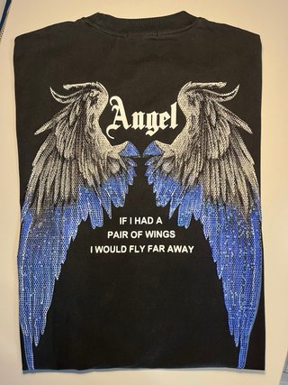 Maglia T-shirt Angel con brillantini
