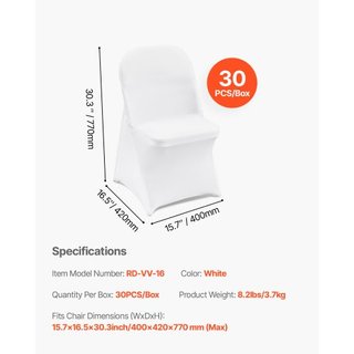 Cubiertas de Sillas Plegables de Spandex Elástico, Cubierta de Silla Ajustable Universal, Fundas Protectores Removibles y Lavables, para Bodas, Vacaciones, Banquetes, Fiestas, Celebraciones, Comed...