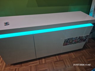 Mueble TV/Aparador Blanco con LED