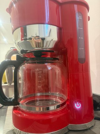 Cafetera Goteo Roja Estilo Retro