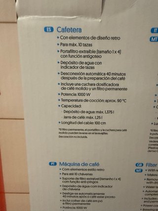 Cafetera Goteo Roja Estilo Retro