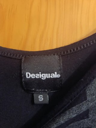 Vestido Desigual Negro/Gris Talla M