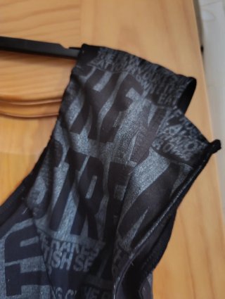 Vestido Desigual Negro/Gris Talla M
