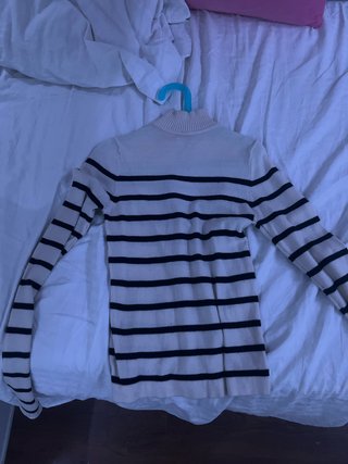 Jersey de rayas beige y negro