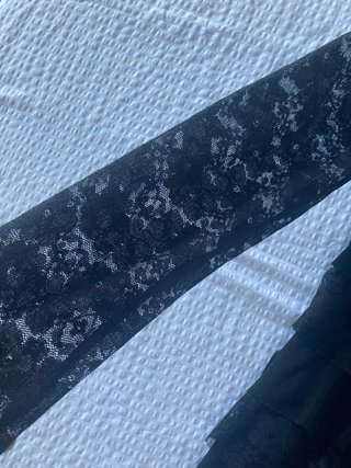 Vestito nero maniche lunghe pizzo donna